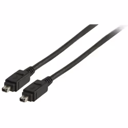 Valueline 2m 4Pin m/m, FireWire 400 (IEEE 1394/IEEE 1394a), 4-p, 4-p, Noir, Mâle/Mâle, Cuivre