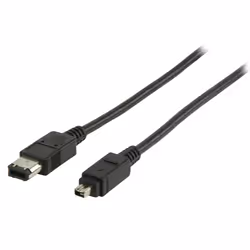 Valueline VLCP62100B3.00, 4-p, 6-p, Noir, Mâle/Mâle, 3 m, 1 pièce(s)