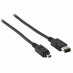 Valueline VLCP62100B3.00 câble firewire 3 m 4-p 6-p Noir