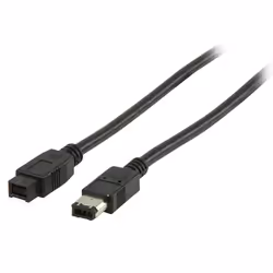 Valueline VLCP62600B2.00, 6-p, 9-p, Noir, Mâle/Mâle, 2 m, 1 pièce(s)