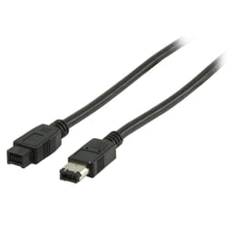 Valueline VLCP62600B2.00 câble firewire 2 m 6-p 9-p Noir