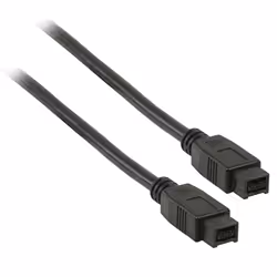 Valueline VLCP62700B2.00 câble firewire 2 m 9-p Noir