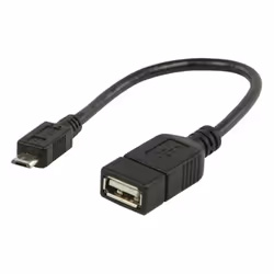 Valueline VLMP60515B0.20, 0,2 m, Micro-USB B, USB A, Noir