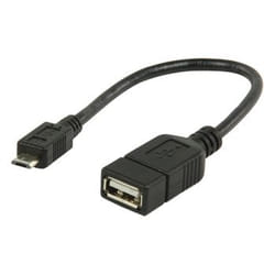 Valueline VLMP60515B0.20 câble USB 0,2 m Micro-USB B USB A Noir