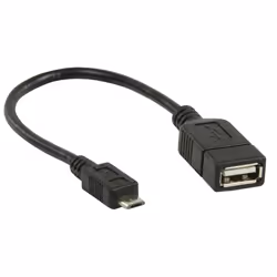 Valueline VLMP60515B0.20 câble USB 0,2 m Micro-USB B USB A Noir