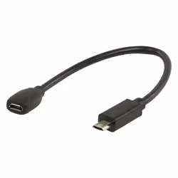 Valueline VLMP60900B0.20, 0,2 m, Micro-USB B, USB A, Noir