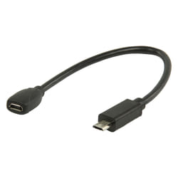 Valueline VLMP60900B0.20 câble USB 0,2 m Micro-USB B USB A Noir