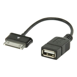 Valueline VLMP39205B0.20 câble de téléphone portable Noir 0,2 m USB A Samsung 30-pin