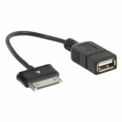 Valueline VLMP39205B0.20 câble de téléphone portable Noir 0,2 m USB A Samsung 30-pin