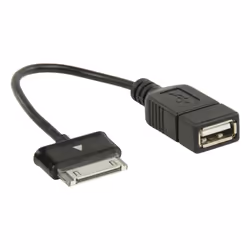 Valueline VLMP39205B0.20 câble de téléphone portable Noir 0,2 m USB A Samsung 30-pin