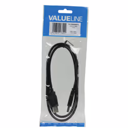 Valueline VLCP60000B10 câble USB 1 m USB 2.0 USB A Noir, Bleu