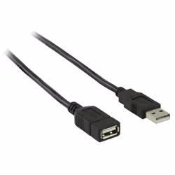 Valueline 3m, USB 2.0 A - A câble USB USB A Noir