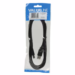 Valueline 2m, USB 2.0 A - B câble USB USB A USB B Noir