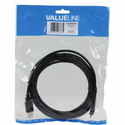 Valueline 5m, USB 2.0, USB A - Micro B câble USB Micro-USB B Noir