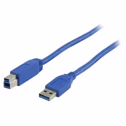 Valueline 2m, USB 3.0, USB A - B, 2 m, USB A, USB B, USB 3.2 Gen 1 (3.1 Gen 1), Mâle/Mâle, Bleu