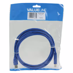 Valueline 2m, USB 3.0, USB A - B câble USB USB 3.2 Gen 1 (3.1 Gen 1) USB B Bleu