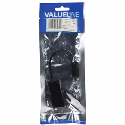 Valueline 0.2m MHL - HDMI + micro USB B m/f, 0,2 m, HDMI Type A (Standard), Micro-USB Type-B, Mâle, Femelle, Noir