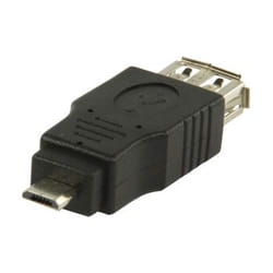 Valueline VLCP60901B changeur de genre de câble Micro USB B USB A Noir