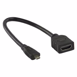 Valueline VLVP34790B02 câble HDMI 0,2 m HDMI Type D (Micro) HDMI Type A (Standard) Noir