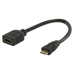 Valueline HDMI-mini C - HDMI, 0.2m câble HDMI 0,2 m HDMI Type C (Mini) HDMI Type A (Standard) Noir