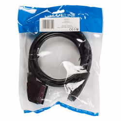 Valueline SCART, 1.50m Câble SCART 1,5 m SCART (21-pin) Noir