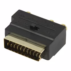 Valueline SCART/3x RCA + S-Video, SCART (21-pin), 3 x RCA + S-Video, Mâle, Femelle, Or, Noir