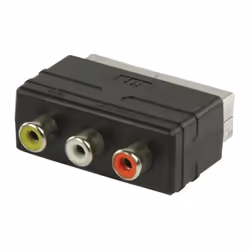 Valueline VLVP31900B, SCART (21-pin), 3 x RCA, Mâle, Femelle, Noir, 1 pièce(s)