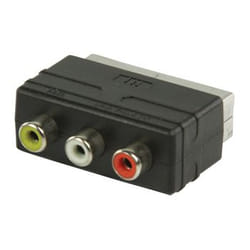 Valueline VLVP31900B câble vidéo et adaptateur SCART (21-pin) 3 x RCA Noir