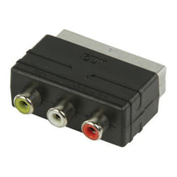 Valueline VLVP31901B câble vidéo et adaptateur SCART (21-pin) 3 x RCA Noir