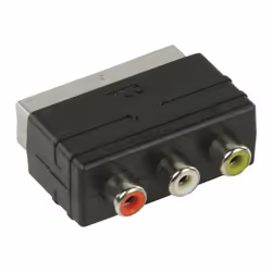 Valueline VLVP31901B câble vidéo et adaptateur SCART (21-pin) 3 x RCA Noir