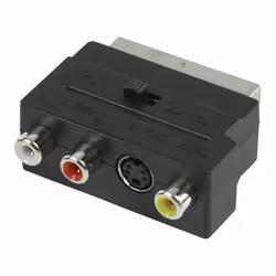 Valueline VLVP31902B, SCART (21-pin), 3 x RCA + S-Video, Mâle, Femelle, Noir, 1 pièce(s)