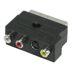 Valueline VLVP31902B câble vidéo et adaptateur SCART (21-pin) 3 x RCA + S-Video Noir