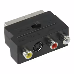 Valueline VLVP31902B câble vidéo et adaptateur SCART (21-pin) 3 x RCA + S-Video Noir