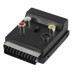 Valueline VLVP31903B, SCART (21-pin), 3 x RCA + S-Video, Mâle, Femelle, Noir, 1 pièce(s)
