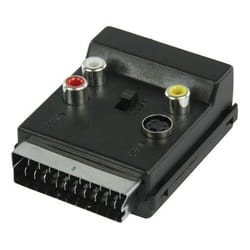 Valueline VLVP31903B câble vidéo et adaptateur SCART (21-pin) 3 x RCA + S-Video Noir