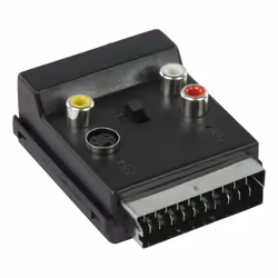 Valueline VLVP31903B câble vidéo et adaptateur SCART (21-pin) 3 x RCA + S-Video Noir