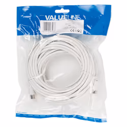 Valueline VLSP40000W100 câble coaxial 10 m Blanc