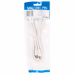Valueline Coax, 1.5m câble coaxial 1,50 m Blanc