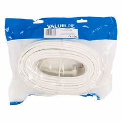 Valueline VLSP40120W250 câble coaxial 25 m Blanc