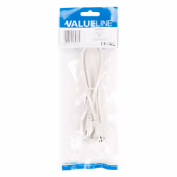 Valueline VLSP41800W10 câble coaxial 1 m F Blanc
