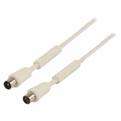 Valueline VLSB40010W50 câble coaxial 5 m Blanc