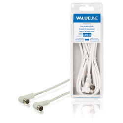 Valueline VLSB40100W30 câble coaxial 3 m Blanc
