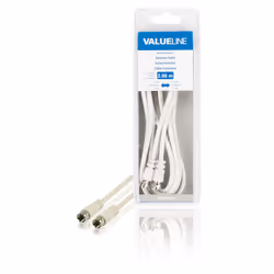 Valueline VLSB41000W20, 2 m, F, F, Blanc