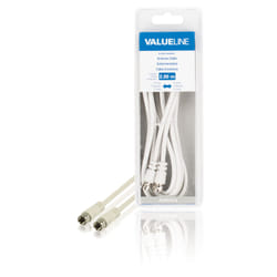 Valueline VLSB41000W20 câble coaxial 2 m F Blanc