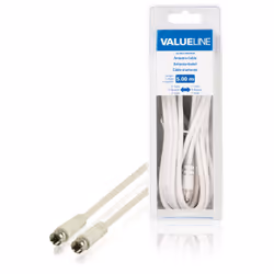 Valueline VLSB41000W50, 5 m, F, F, Blanc