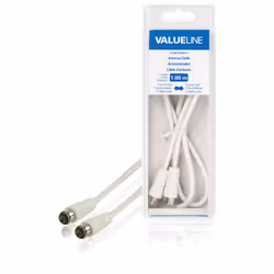 Valueline VLSB41300W10, 1 m, F, F, Blanc