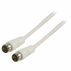 Valueline VLSB41300W10 câble coaxial 1 m F Blanc