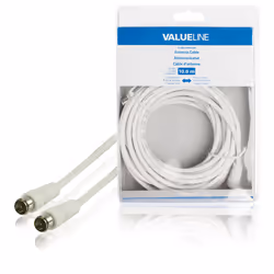 Valueline VLSB41300W100, 10 m, F, F, Blanc