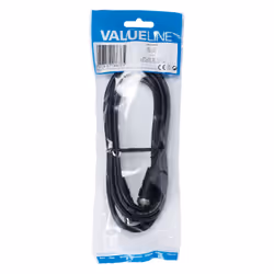 Valueline 2m BNC m/m câble coaxial Noir