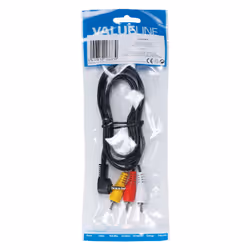 Valueline 1m 3 x RCA - 3.5mm m/m câble audio 3,5mm Noir